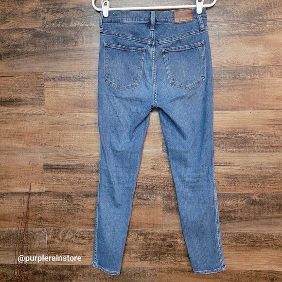 Madewell Jeans 28 Skinny 10" High Rise Leavitt Wash M6234 Tummy Control Stretch - Picture 2 of 13